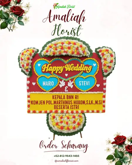 Papan Bunga Pernikahan Kowang